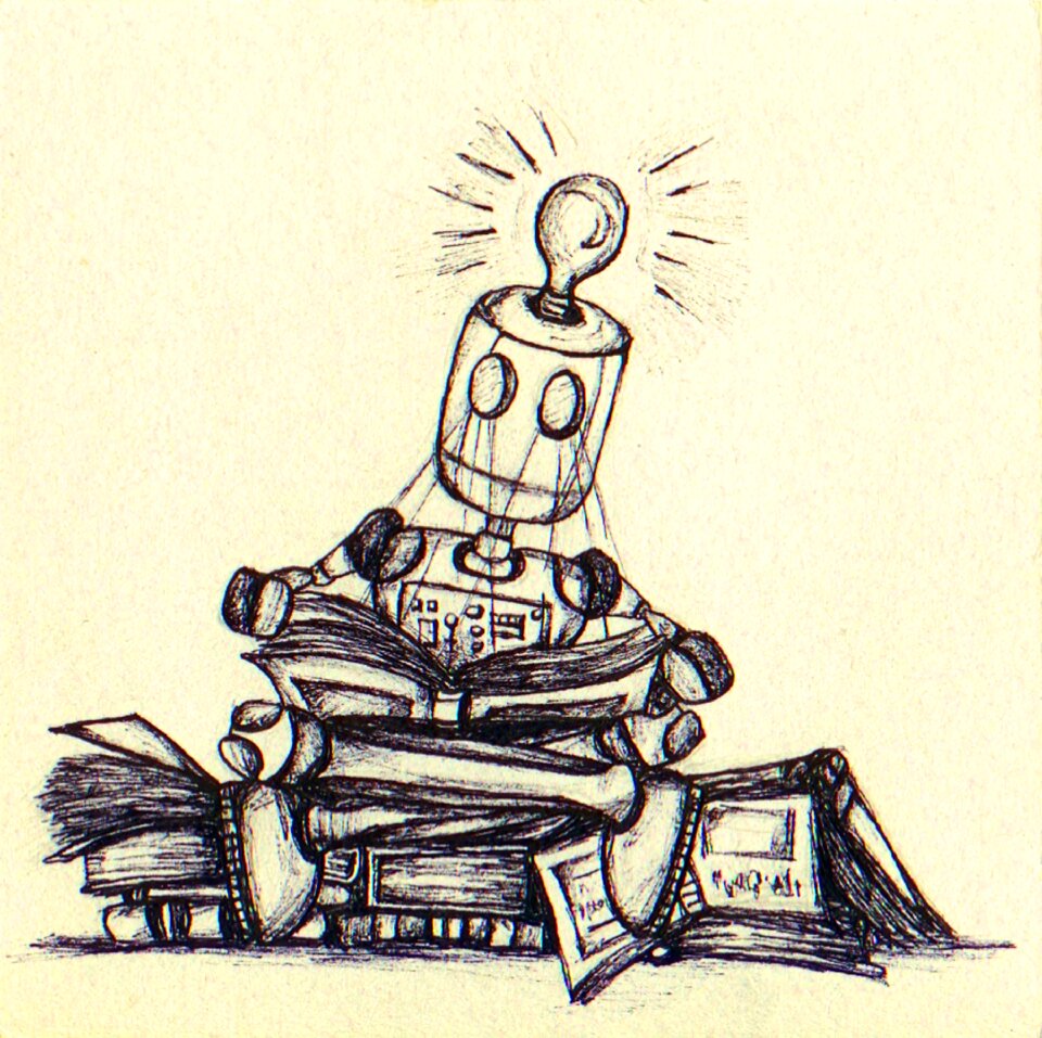reading books drawing