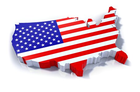 Usa isolated three-dimensional. Free illustration for personal and commercial use.