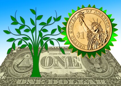 Money dollar finance. Free illustration for personal and commercial use.