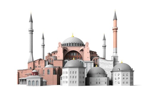 Istanbul building mosque. Free illustration for personal and commercial use.