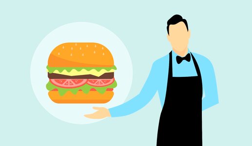 Food hamburger fast. Free illustration for personal and commercial use.