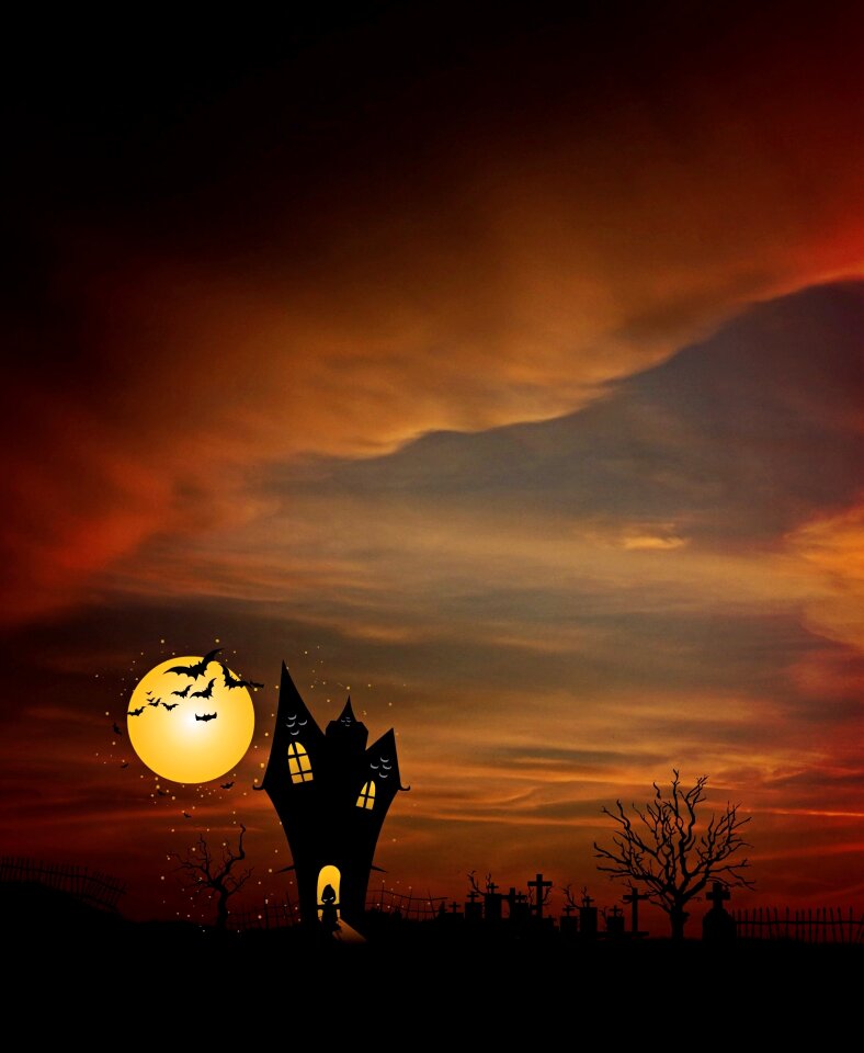 Dusk atmosphere mystical. Free illustration for personal and commercial use.