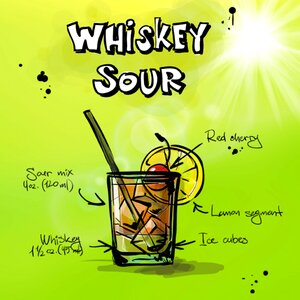 Alcohol recipe party. Free illustration for personal and commercial use.