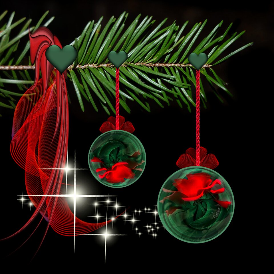Seasonal festive decoration. Free illustration for personal and commercial use.