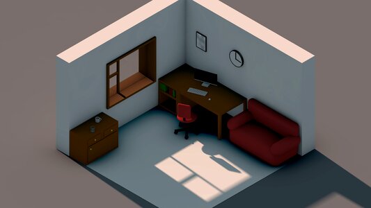 Isometric image house home. Free illustration for personal and commercial use.