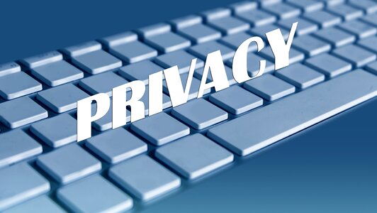 Private privacy policy data processing. Free illustration for personal and commercial use.
