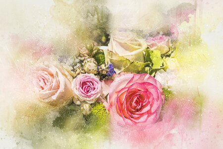 Art wedding watercolor. Free illustration for personal and commercial use.