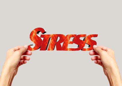 Stress word flash. Free illustration for personal and commercial use.