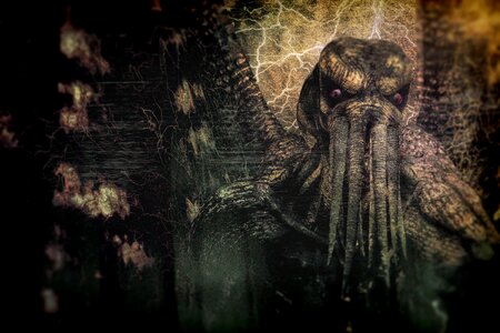 Lovecraft horror mystical. Free illustration for personal and commercial use.