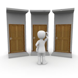 Blocked front door input range. Free illustration for personal and commercial use.