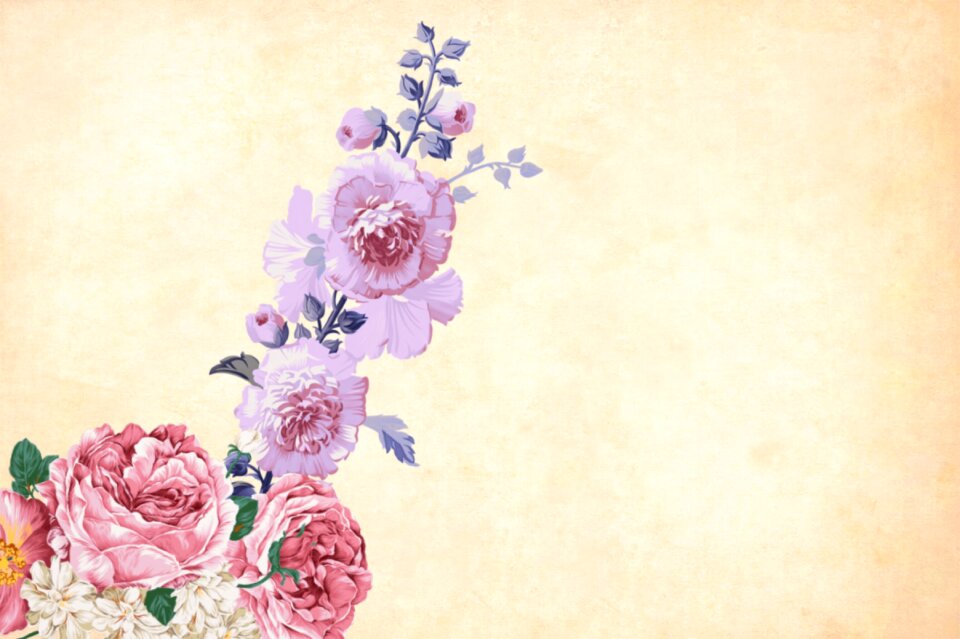 Floral border garden frame - Free Stock Illustrations | Creazilla