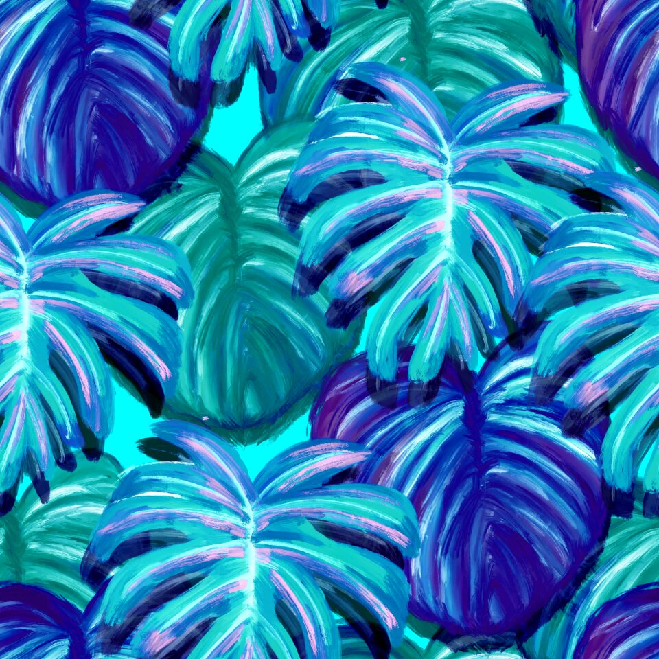 Jungle pattern picture. Free illustration for personal and commercial use.