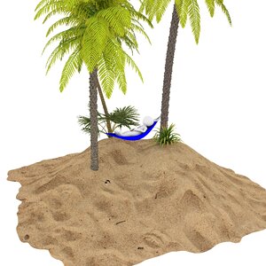 Coconut summer tree. Free illustration for personal and commercial use.