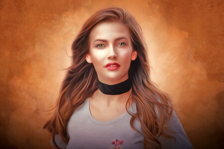 Young beauty model. Free illustration for personal and commercial use.