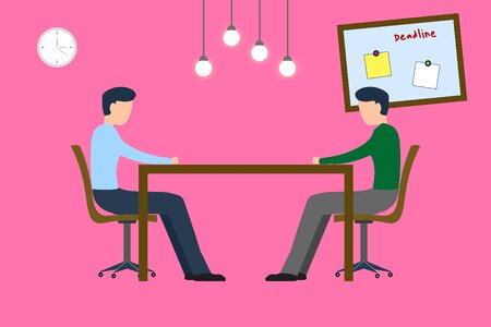 Office teamwork people. Free illustration for personal and commercial use.