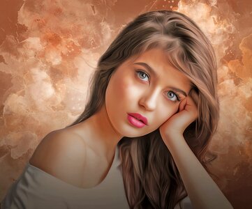 Young beauty model. Free illustration for personal and commercial use.