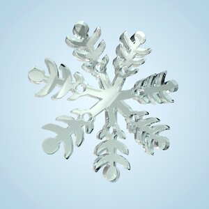 Cold snowfall ice crystal. Free illustration for personal and commercial use.