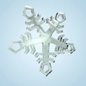 Cold snowfall ice crystal. Free illustration for personal and commercial use.