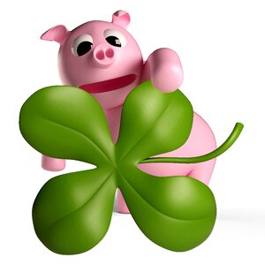 Lucky clover four leaf clover vierblättrig. Free illustration for personal and commercial use.