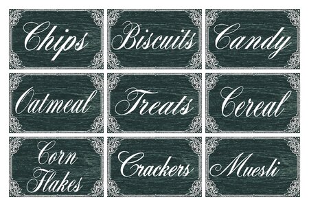 Label kitchen chalkboard. Free illustration for personal and commercial use.