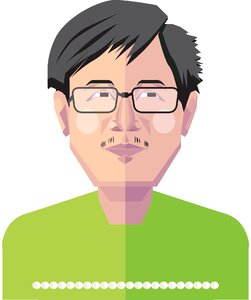 Asian guy male. Free illustration for personal and commercial use.