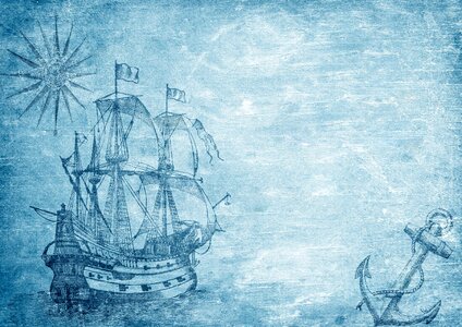 Sailing vessel historically nostalgia. Free illustration for personal and commercial use.