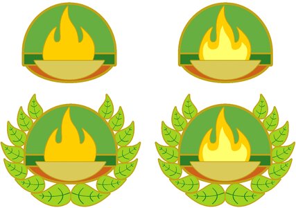 Burn computer graphic crest. Free illustration for personal and commercial use.