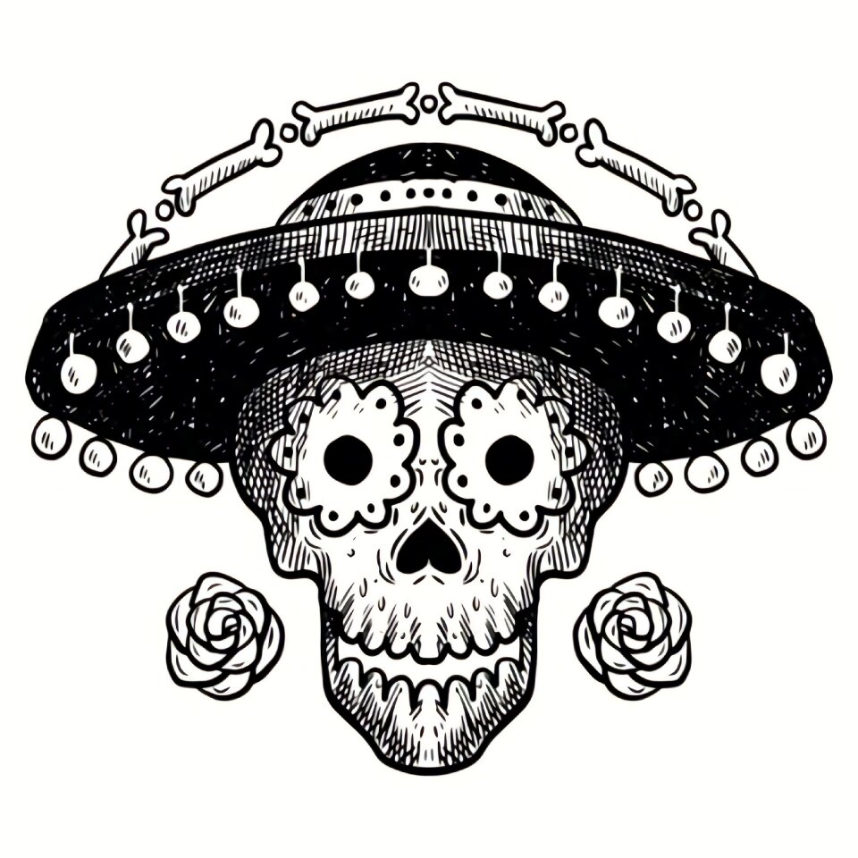 Bruges death mexico. Free illustration for personal and commercial use.