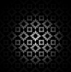 Baroque black and white pattern brown. Free illustration for personal and commercial use.