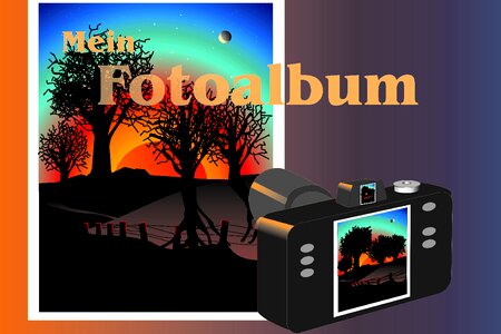 Digital camera sunset image. Free illustration for personal and commercial use.