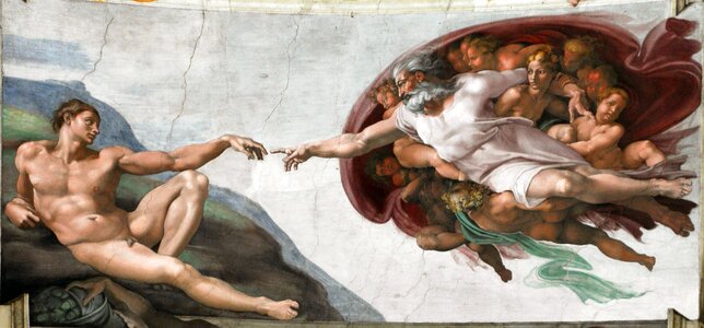 1508-1512 sistine chapel angels. Free illustration for personal and commercial use.