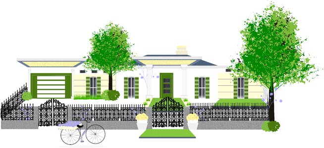 Villa design house Free illustrations. Free illustration for personal and commercial use.