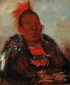 George catlin 1832 wah-ro-nee-sah. Free illustration for personal and commercial use.