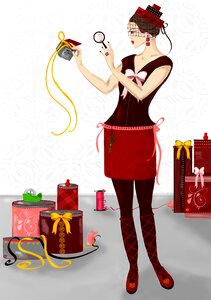 Gifts holiday makeup. Free illustration for personal and commercial use.