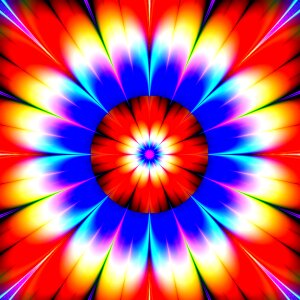 Fractal colorful flower. Free illustration for personal and commercial use.