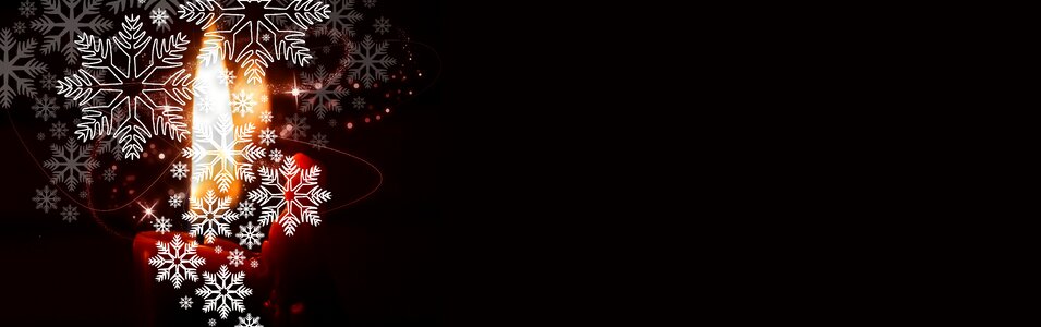 Christmas candle snowflakes. Free illustration for personal and commercial use.
