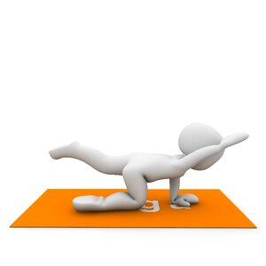 Gymnastics training silent. Free illustration for personal and commercial use.