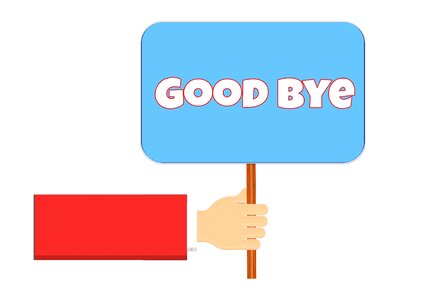 Keep good bye farewell. Free illustration for personal and commercial use.