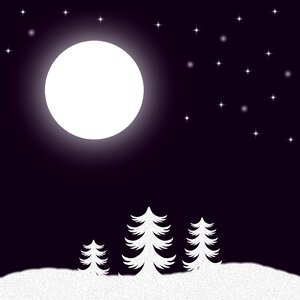 Trees snow christmas. Free illustration for personal and commercial use.