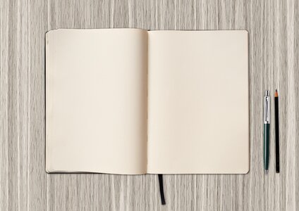Writing pen blank book. Free illustration for personal and commercial use.
