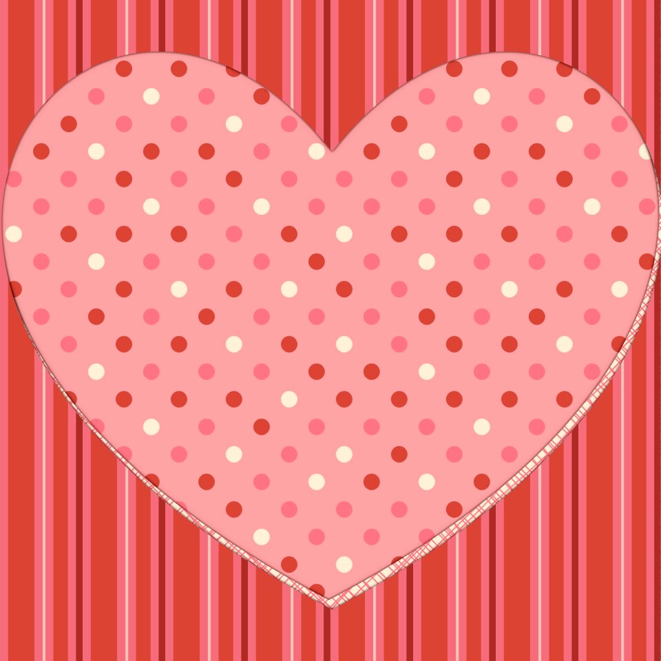 Pink girl heart. Free illustration for personal and commercial use.