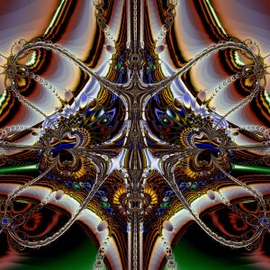 Fractal modern art colorful. Free illustration for personal and commercial use.