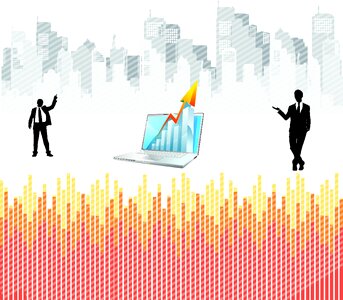 Business meeting growth success. Free illustration for personal and commercial use.