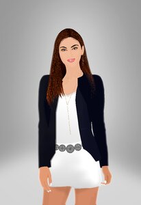 Woman character office people. Free illustration for personal and commercial use.