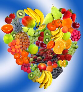 Eat fruits vitamins. Free illustration for personal and commercial use.