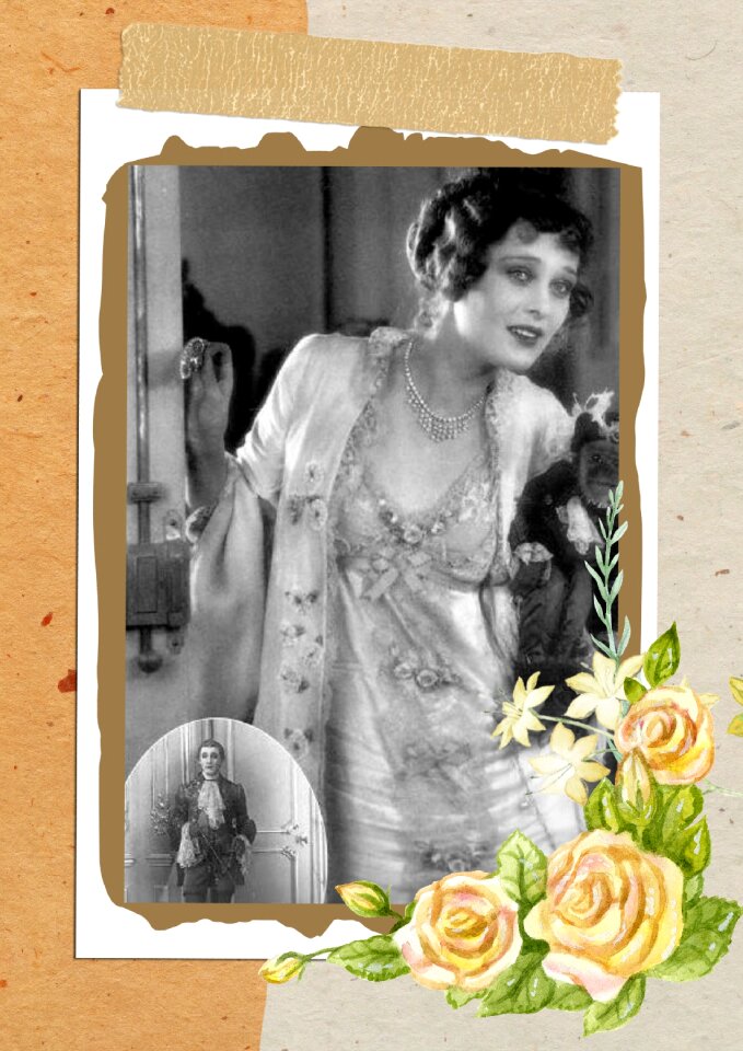 Flapper collage romantic. Free illustration for personal and commercial use.