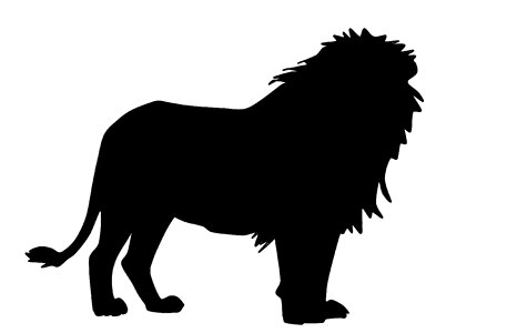 Lion silhouette Free illustrations. Free illustration for personal and commercial use.