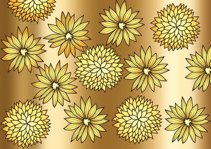 Flowers contour graphic. Free illustration for personal and commercial use.