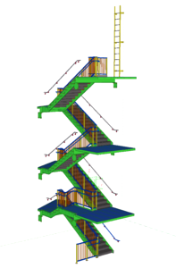 Architecture blueprints 3d. Free illustration for personal and commercial use.