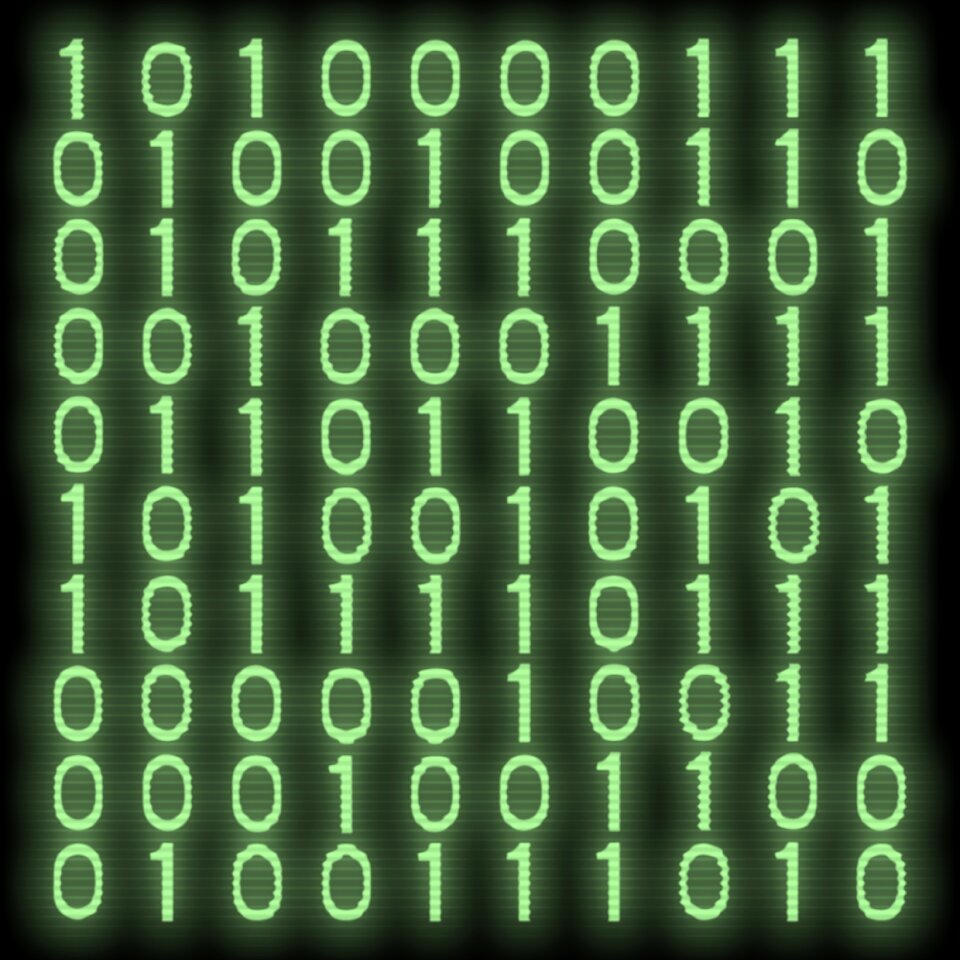 Computer code zero. Free illustration for personal and commercial use.